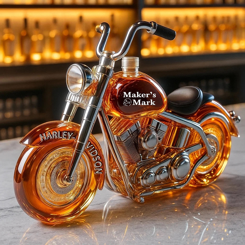 🔥Limited Edition🎁Harley Davidson Motorcycle Whisky Bottle