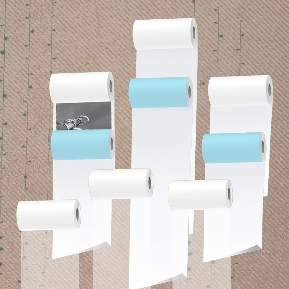 PoooliPaper White Sticky Paper (3 rolls) + Special Photo Paper (3 rolls) + Semi-Transparent (1 roll or 3 rolls)
