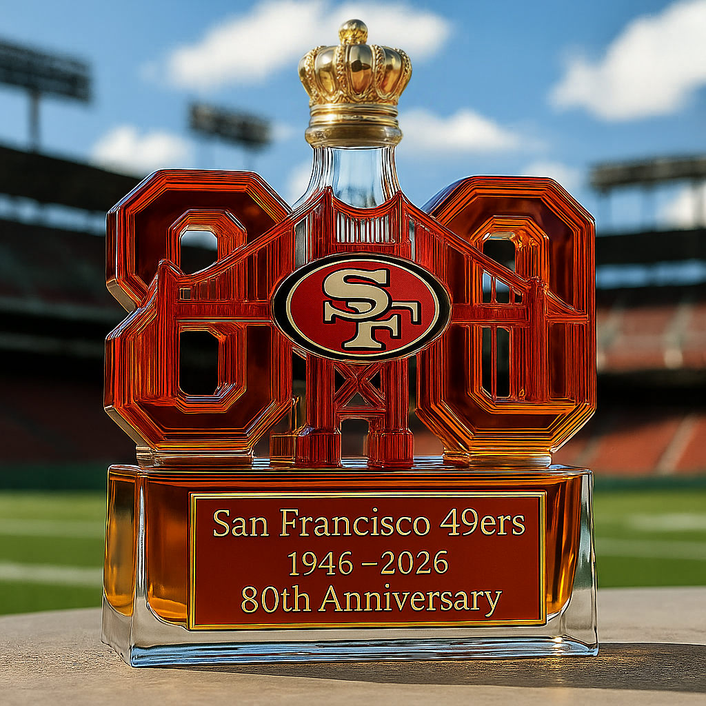 🔥Limited Edition🎁San Francisco 49ers 80th Anniversary Whiskey Bottle