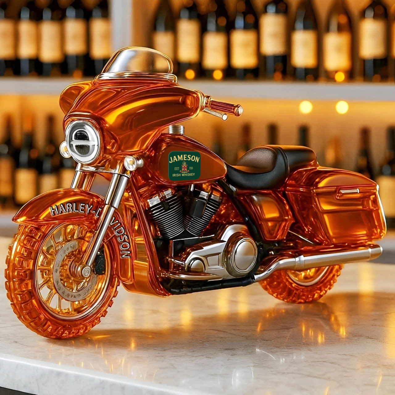 🔥Limited Edition🎁Harley Davidson Motorcycle Whisky Bottle