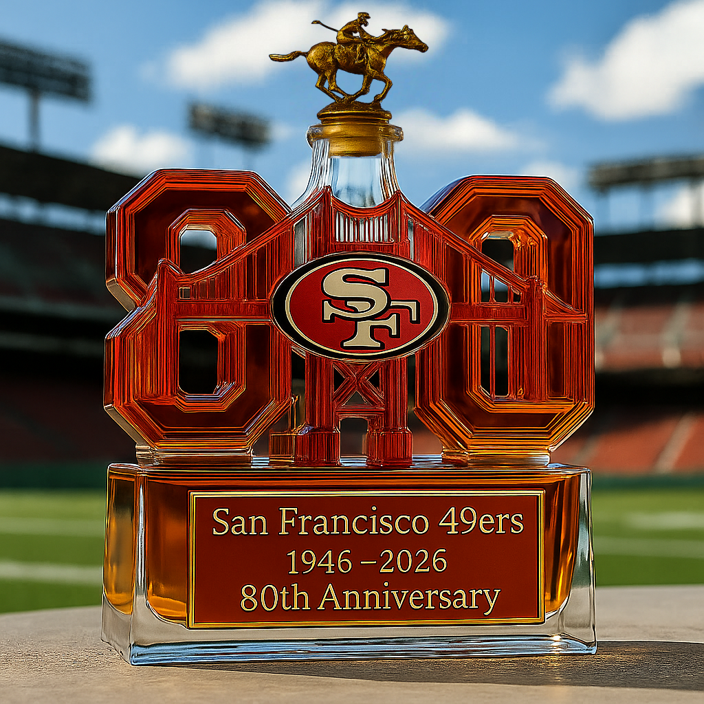 🔥Limited Edition🎁San Francisco 49ers 80th Anniversary Whiskey Bottle