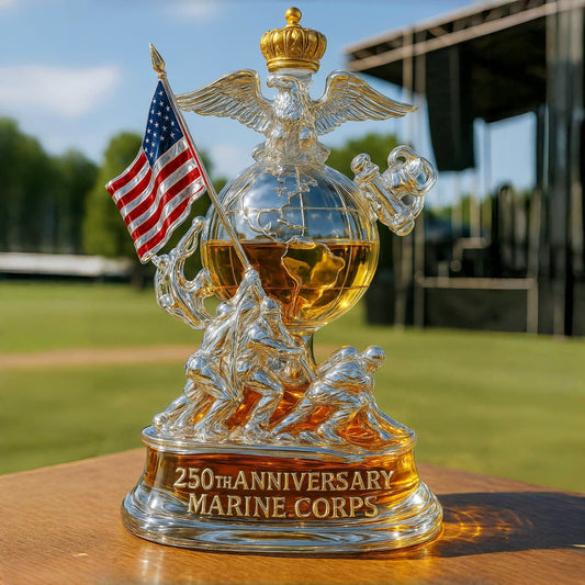 🔥Limited Edition🎁250th Anniversary Marine Corps Commemorative Whiskey Bottle