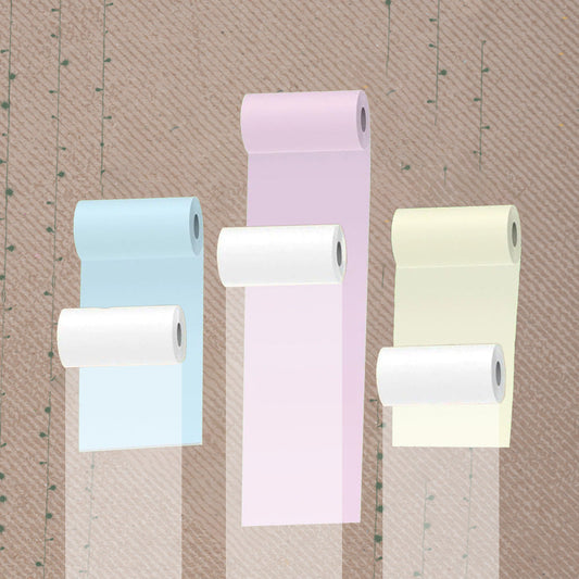 PoooliPaper Sticky Semi-Transparent Paper (3 rolls) + Colored Paper (3 rolls)