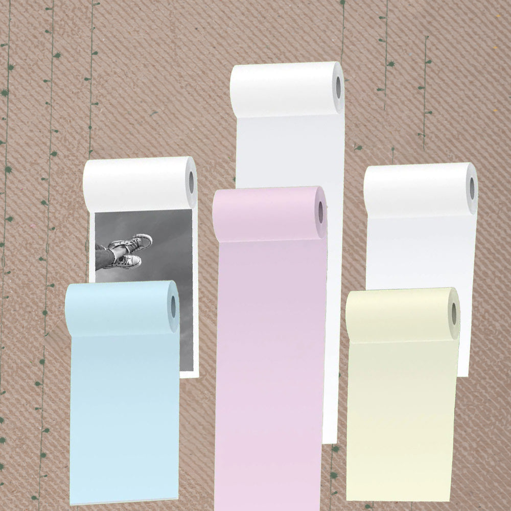 PoooliPaper Special Photo Paper  (3 rolls) + Colored Paper (3 rolls)