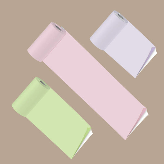 PoooliPaper Colored Paper 3 Rolls (Sticky or Regular) - Version 3