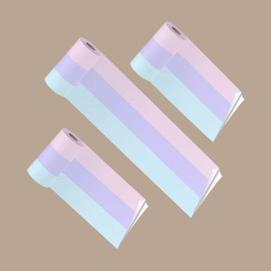PoooliPaper Sticky Rainbow Paper 3 Rolls