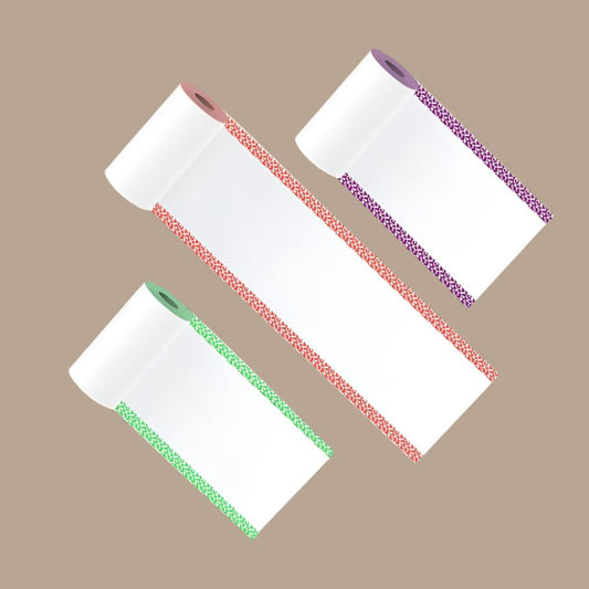 PoooliPaper Colored Edges Paper 3 Rolls (Sticky or Regular)