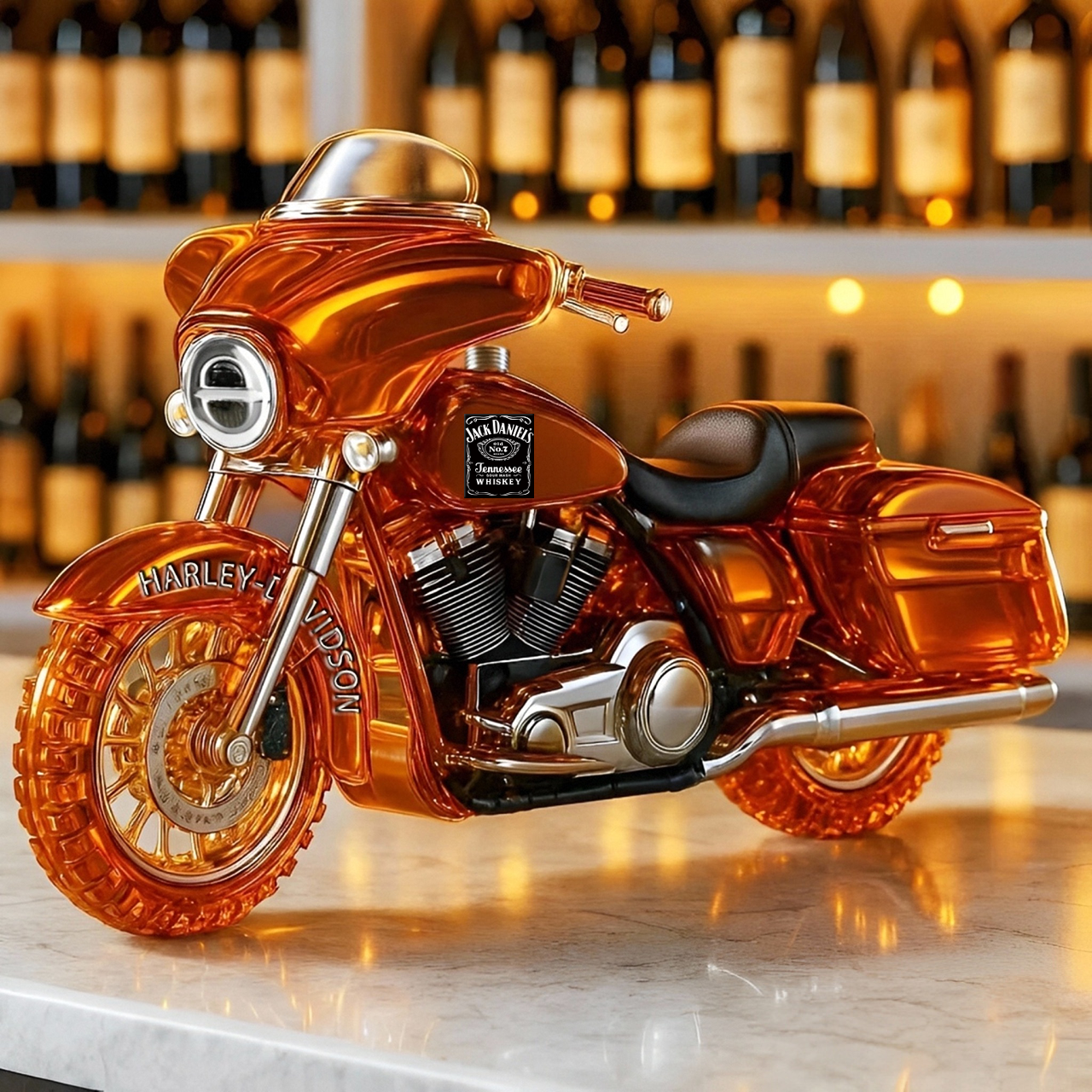 🔥Limited Edition🎁Harley Davidson Motorcycle Whisky Bottle