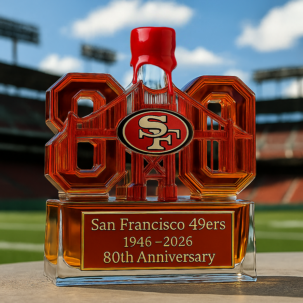🔥Limited Edition🎁San Francisco 49ers 80th Anniversary Whiskey Bottle