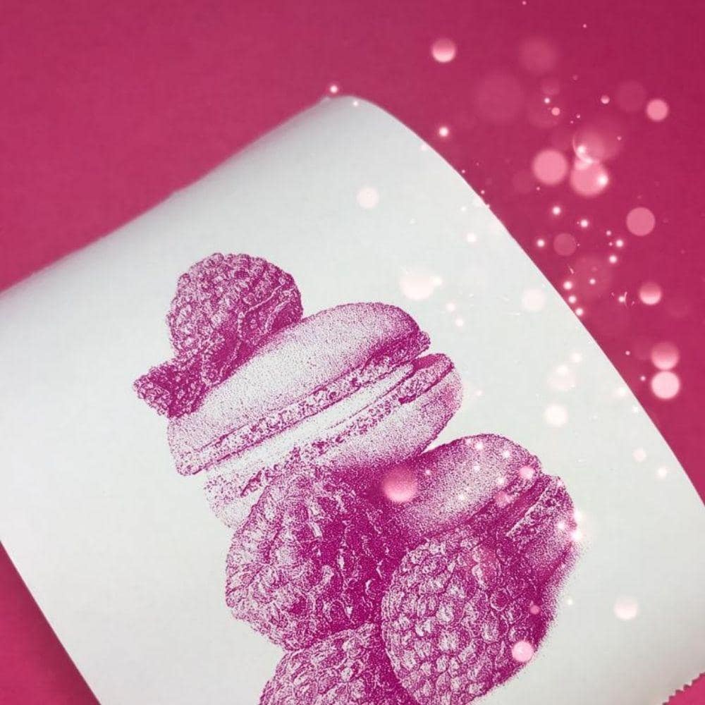 PoooliPaper Pink Prints on White Paper 3 Rolls