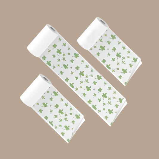 PoooliCreators Clover Leaves Sticky Paper 3 Rolls