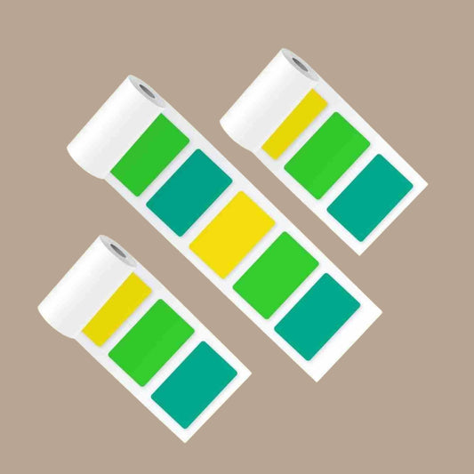 PoooliPaper Colored Gradient Sticky Labels 3 Rolls